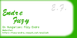 endre fuzy business card
