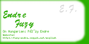 endre fuzy business card